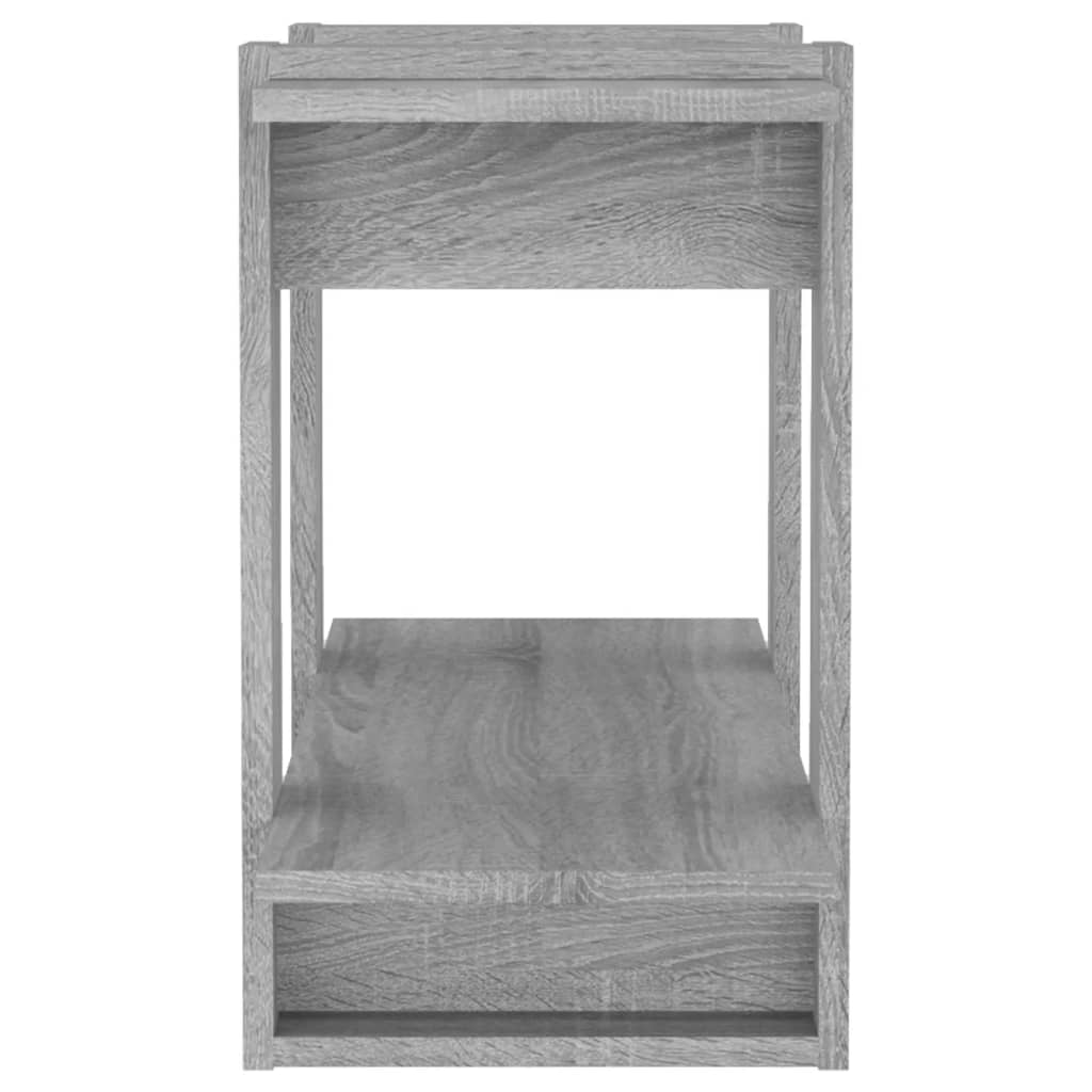 Boekenkast/Kamerscherm 80X30X5 Cm Eikenkleurig Grijs sonoma