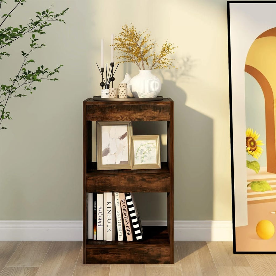 Boekenkast/Kamerscherm 40X30X72 Cm Kleurig Gerookt eiken