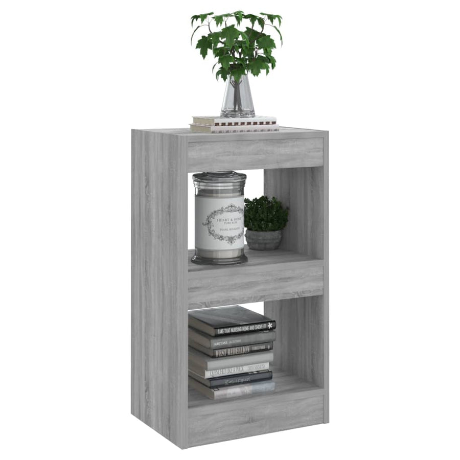 Boekenkast/Kamerscherm 40X30X72 Cm Eikenkleurig Grijs sonoma
