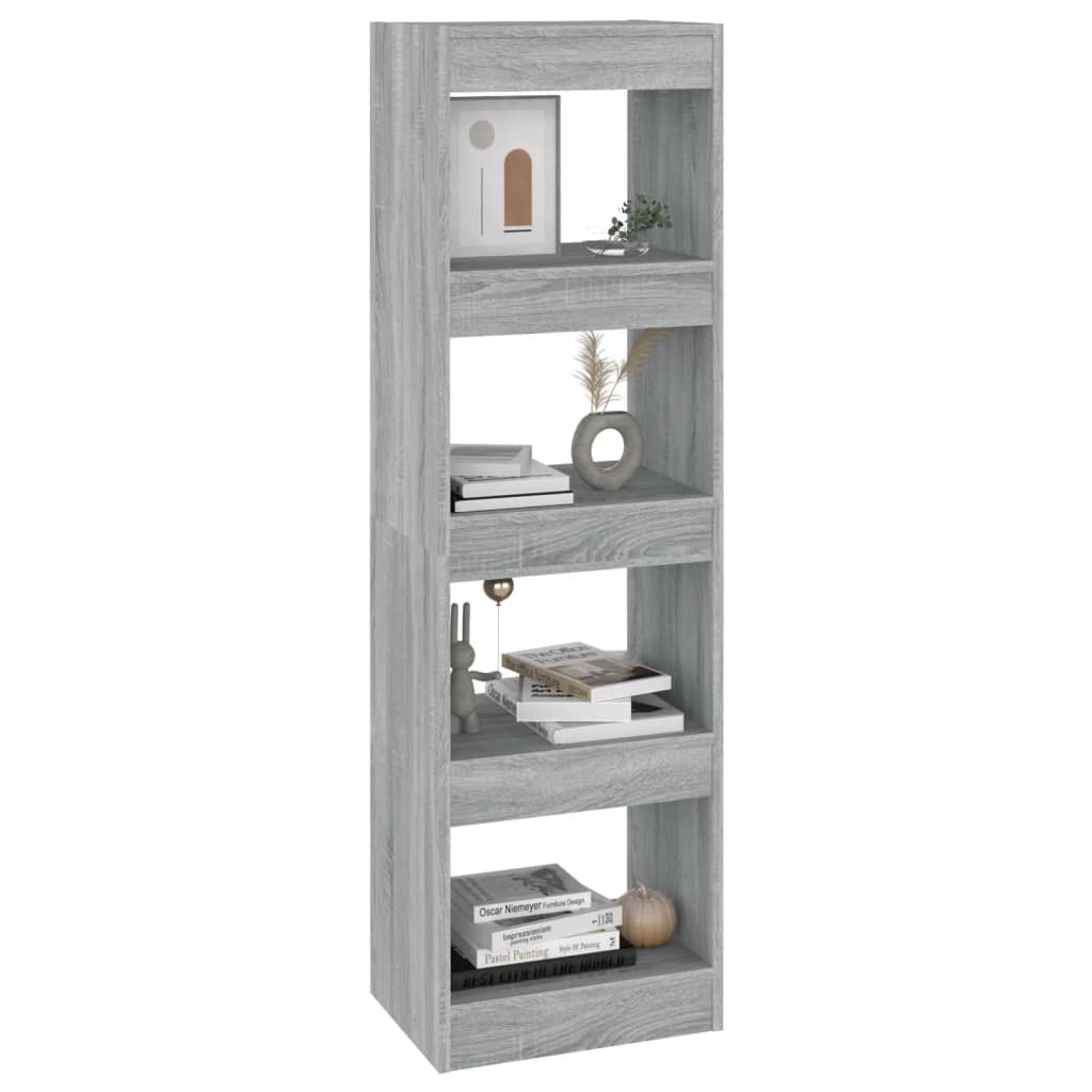 Boekenkast/Kamerscherm 40X30X35 Cm Eikenkleurig Grijs sonoma