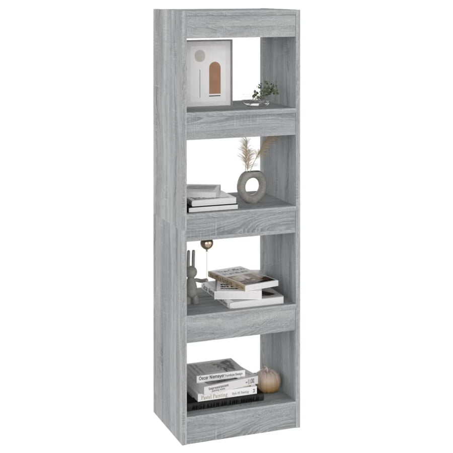 Boekenkast/Kamerscherm 40X30X35 Cm Eikenkleurig Grijs sonoma