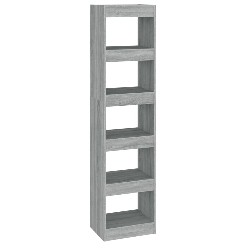 Boekenkast/Kamerscherm 40X30X66 Cm Eikenkleurig Grijs sonoma