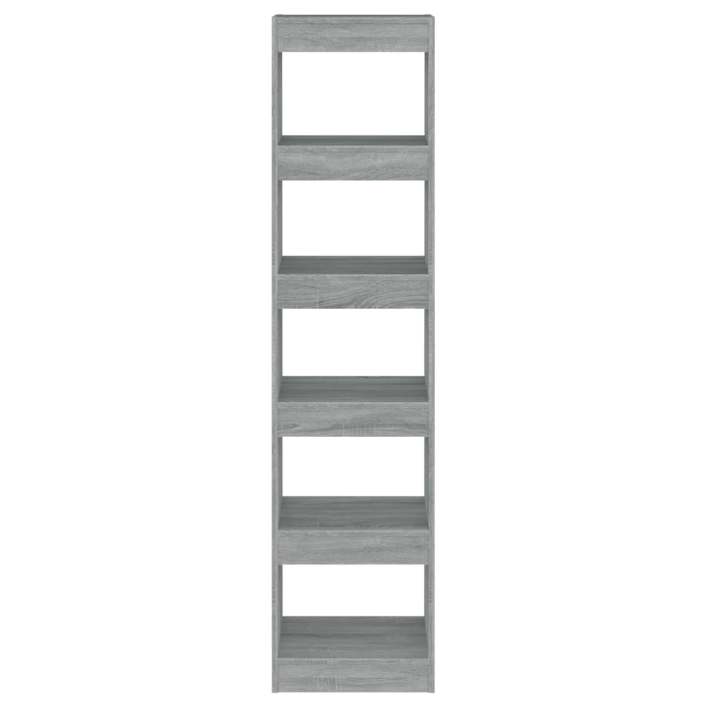 Boekenkast/Kamerscherm 40X30X66 Cm Eikenkleurig Grijs sonoma