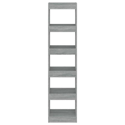 Boekenkast/Kamerscherm 40X30X66 Cm Eikenkleurig Grijs sonoma