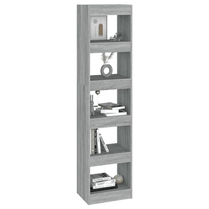 Boekenkast/Kamerscherm 40X30X66 Cm Eikenkleurig Grijs sonoma