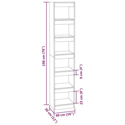 Boekenkast/Kamerscherm 40X30X98 Cm Kleurig Gerookt eiken