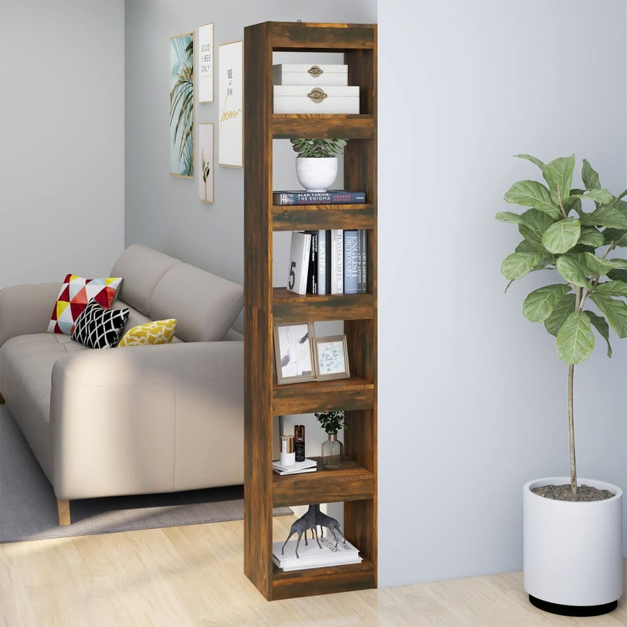 Boekenkast/Kamerscherm 40X30X98 Cm Kleurig Gerookt eiken