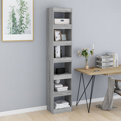 Boekenkast/Kamerscherm 40X30X98 Cm Eikenkleurig Grijs sonoma