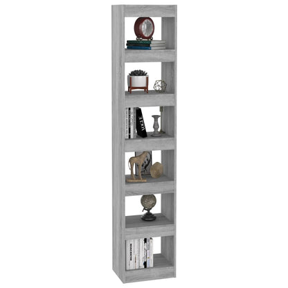 Boekenkast/Kamerscherm 40X30X98 Cm Eikenkleurig Grijs sonoma