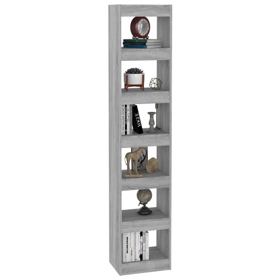 Boekenkast/Kamerscherm 40X30X98 Cm Eikenkleurig Grijs sonoma