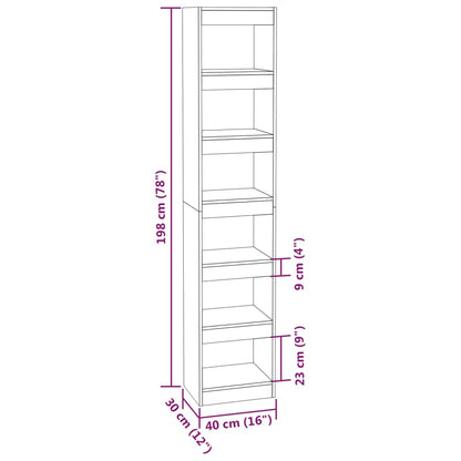 Boekenkast/Kamerscherm 40X30X98 Cm Eikenkleurig Grijs sonoma
