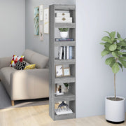Boekenkast kamerscherm 40x30x198 cm grijs sonoma eiken
