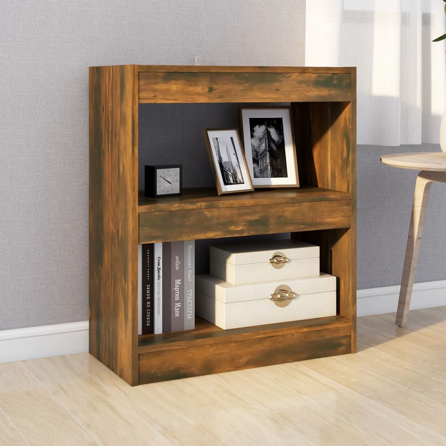Boekenkast/Kamerscherm 60X30X72 Cm Kleurig Gerookt eiken