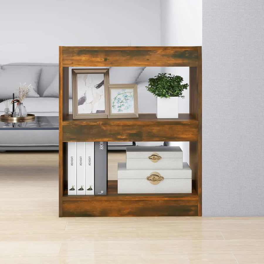 Boekenkast/Kamerscherm 60X30X72 Cm Kleurig Gerookt eiken