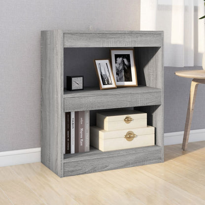 Boekenkast/Kamerscherm 60X30X72 Cm Eikenkleurig Grijs sonoma