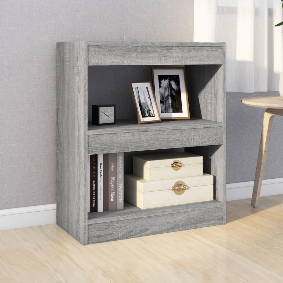Boekenkast/Kamerscherm 60X30X72 Cm Eikenkleurig Grijs sonoma