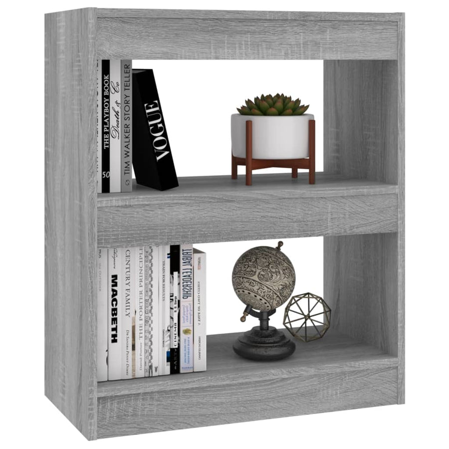 Boekenkast/Kamerscherm 60X30X72 Cm Eikenkleurig Grijs sonoma