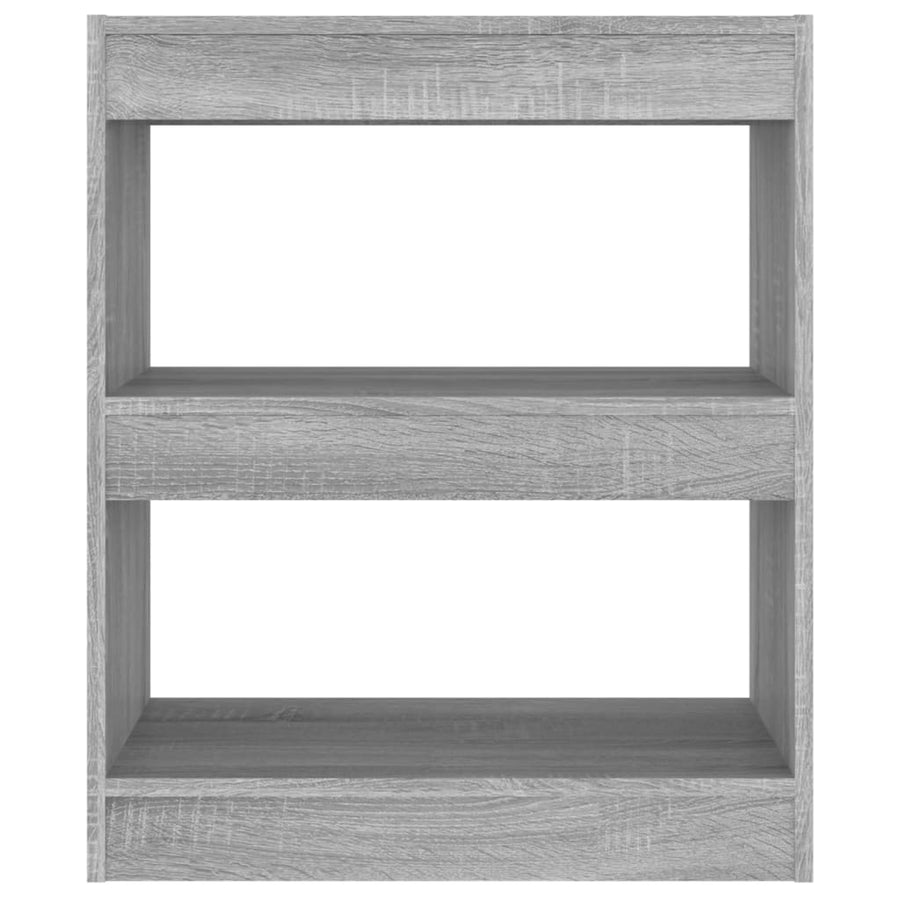 Boekenkast/Kamerscherm 60X30X72 Cm Eikenkleurig Grijs sonoma