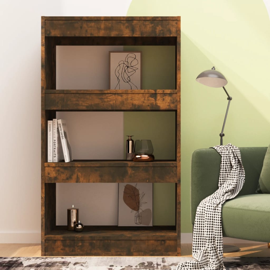 Boekenkast/Kamerscherm 60X30X03 Cm Spaanplaat Gerookt eiken
