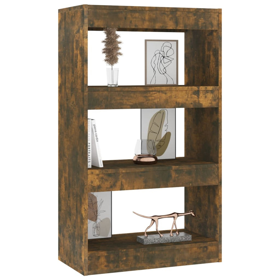 Boekenkast/Kamerscherm 60X30X03 Cm Spaanplaat Gerookt eiken