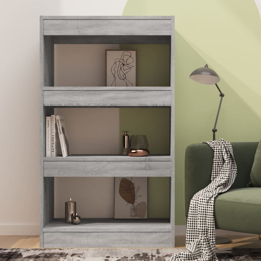 Boekenkast/Kamerscherm 60X30X03 Cm Spaanplaat Sonoma Grijs