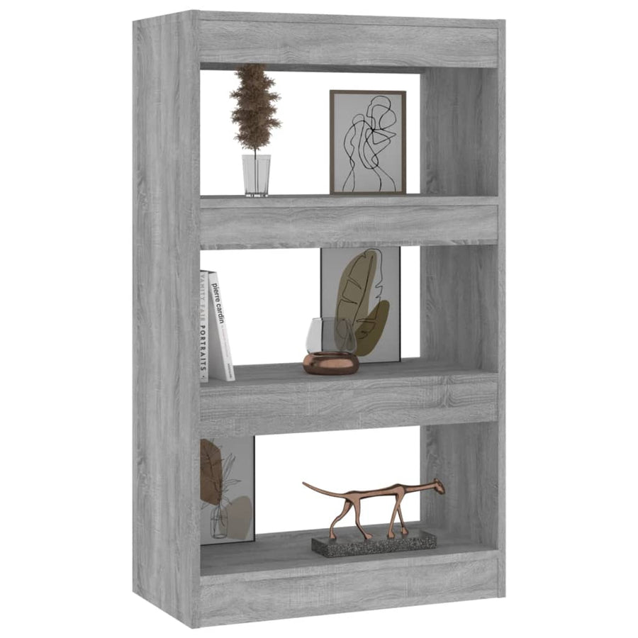 Boekenkast/Kamerscherm 60X30X03 Cm Spaanplaat Sonoma Grijs