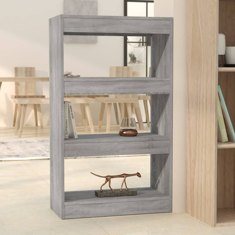 Boekenkast/Kamerscherm 60X30X03 Cm Spaanplaat Sonoma Grijs