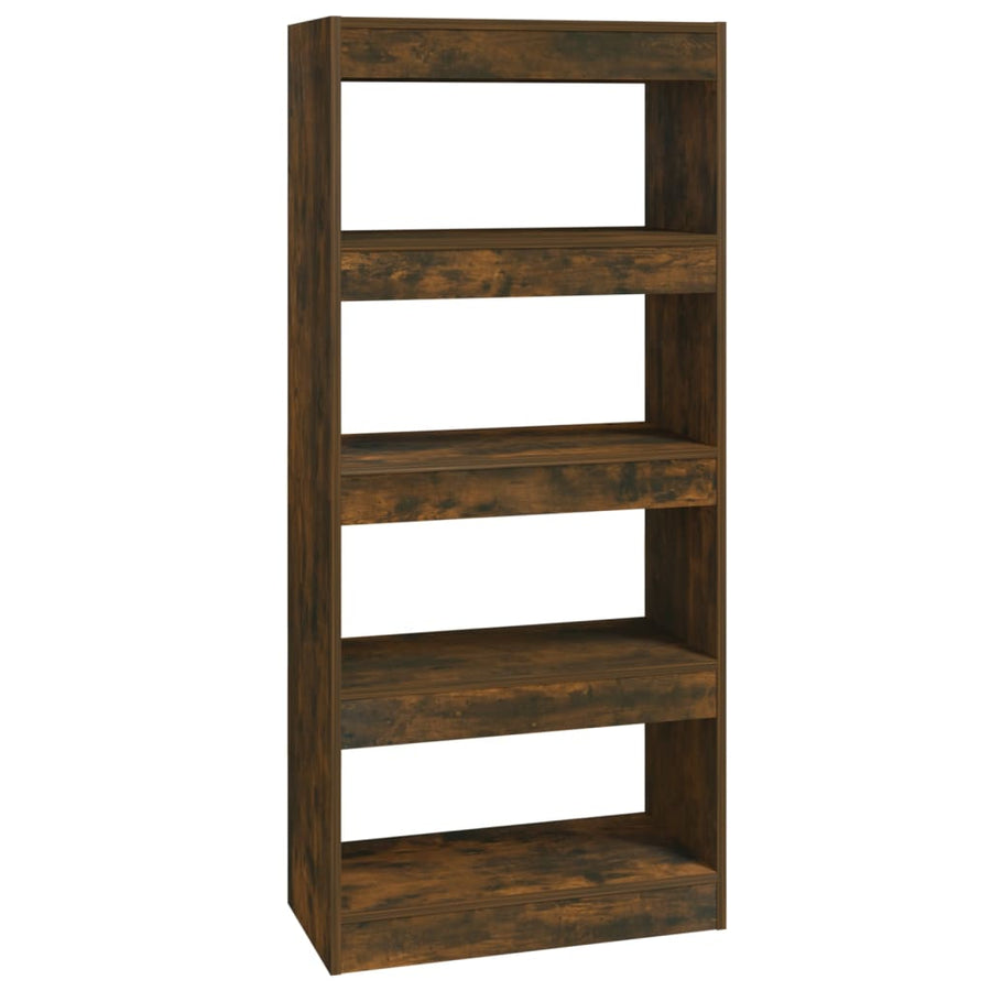 Boekenkast/Kamerscherm 60X30X35 Cm Bewerkt Hout Gerookt eiken