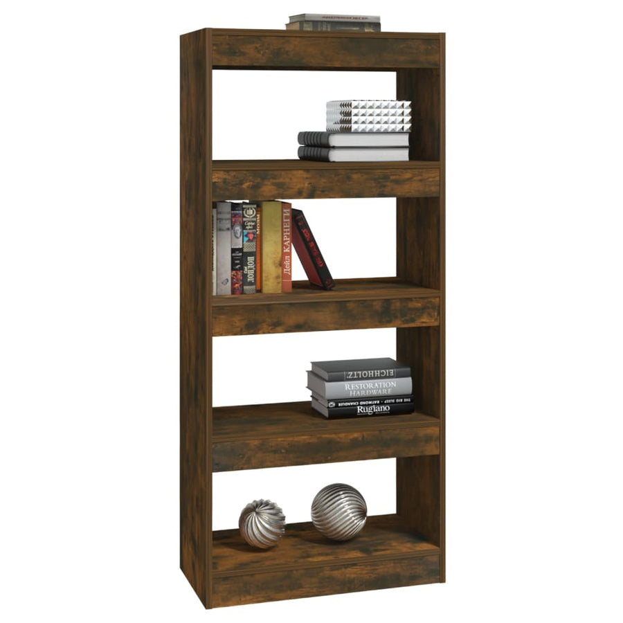 Boekenkast/Kamerscherm 60X30X35 Cm Bewerkt Hout Gerookt eiken