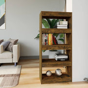 Boekenkast kamerscherm 60x30x135 cm bewerkt hout gerookt eiken