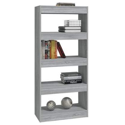 Boekenkast/Kamerscherm 60X30X35 Cm Bewerkt Hout Grijs sonoma