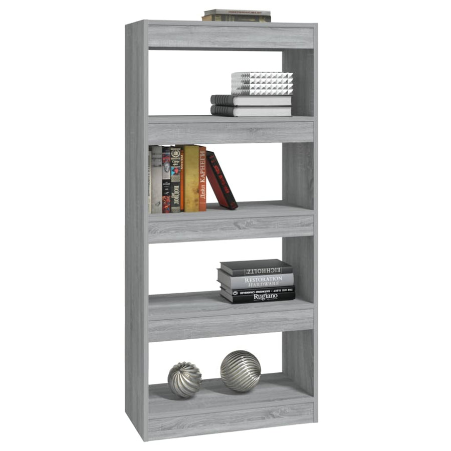 Boekenkast/Kamerscherm 60X30X35 Cm Bewerkt Hout Grijs sonoma