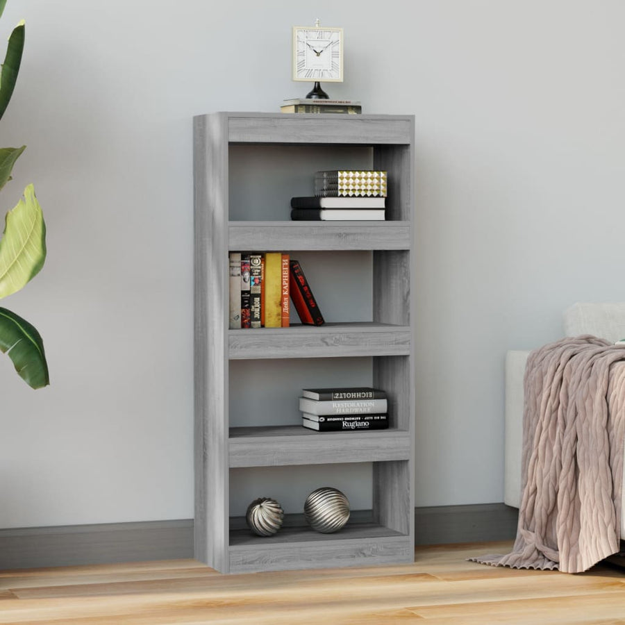 Boekenkast/Kamerscherm 60X30X35 Cm Bewerkt Hout Grijs sonoma