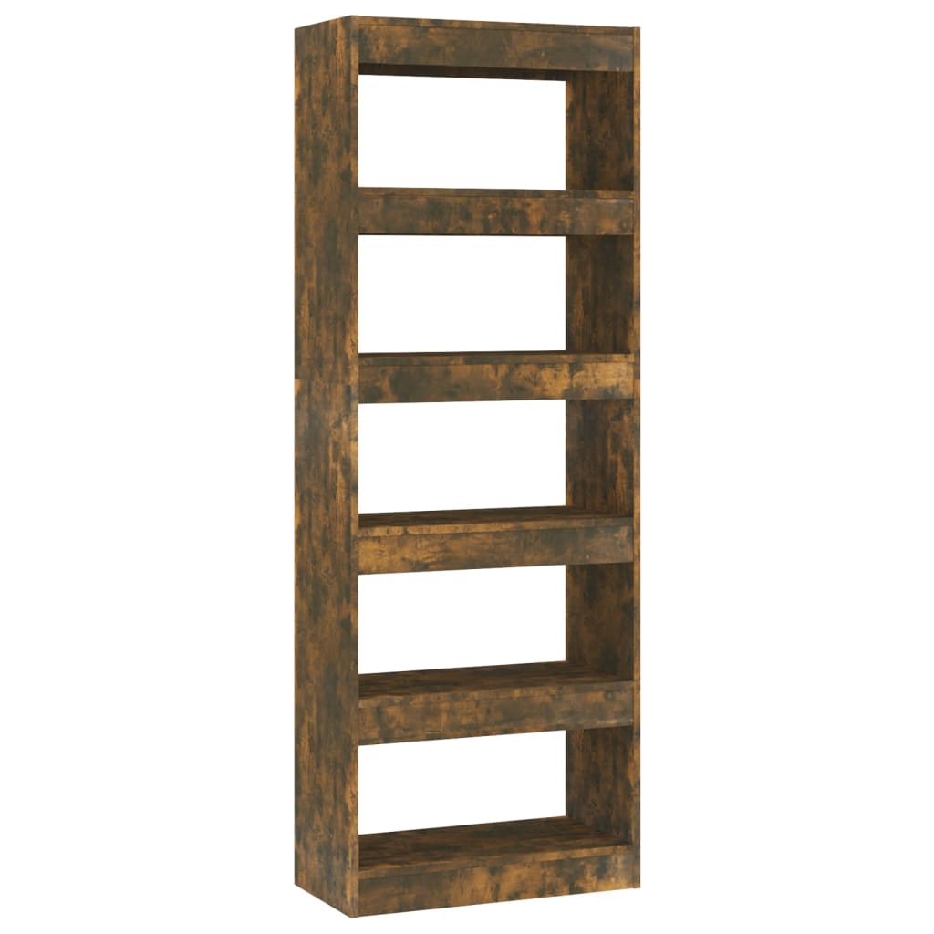 Boekenkast/Kamerscherm 60X30X166 Cm Spaanplaat Gerookt eiken