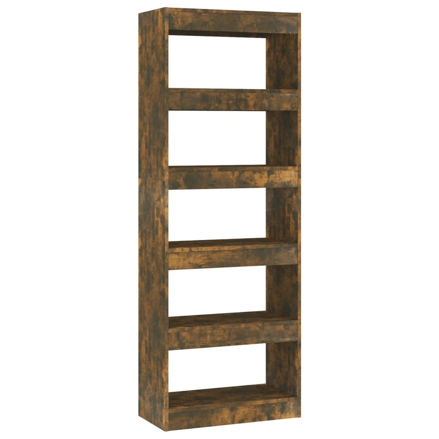 Boekenkast/Kamerscherm 60X30X166 Cm Spaanplaat Gerookt eiken