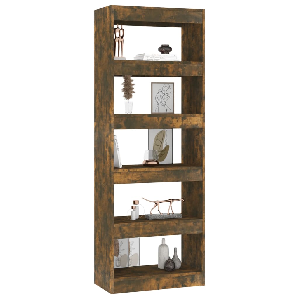 Boekenkast/Kamerscherm 60X30X166 Cm Spaanplaat Gerookt eiken
