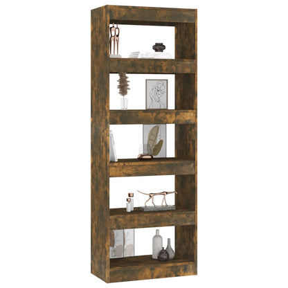 Boekenkast/Kamerscherm 60X30X166 Cm Spaanplaat Gerookt eiken