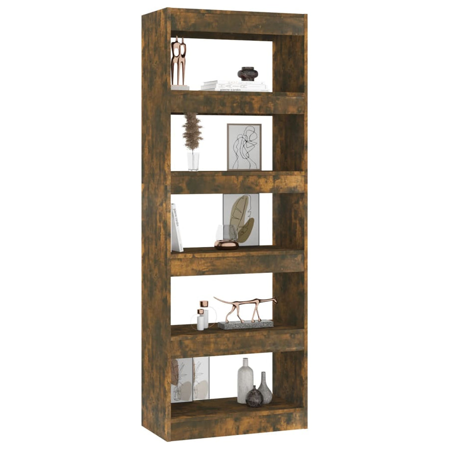 Boekenkast/Kamerscherm 60X30X166 Cm Spaanplaat Gerookt eiken