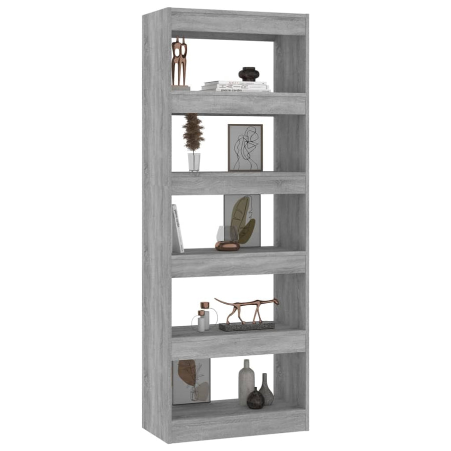 Boekenkast/Kamerscherm 60X30X66 Cm Spaanplaat Sonoma Grijs