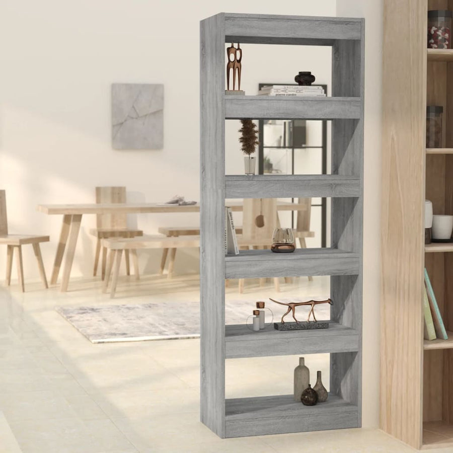 Boekenkast/Kamerscherm 60X30X66 Cm Spaanplaat Sonoma Grijs