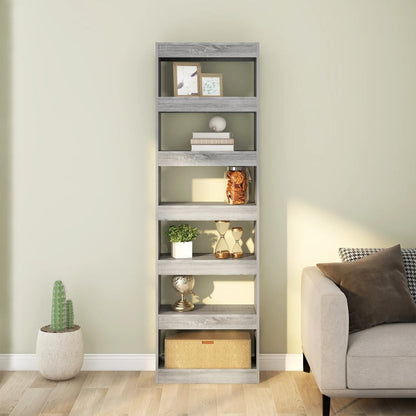 Boekenkast/Kamerscherm 60X30X98 Cm Eikenkleurig Grijs sonoma