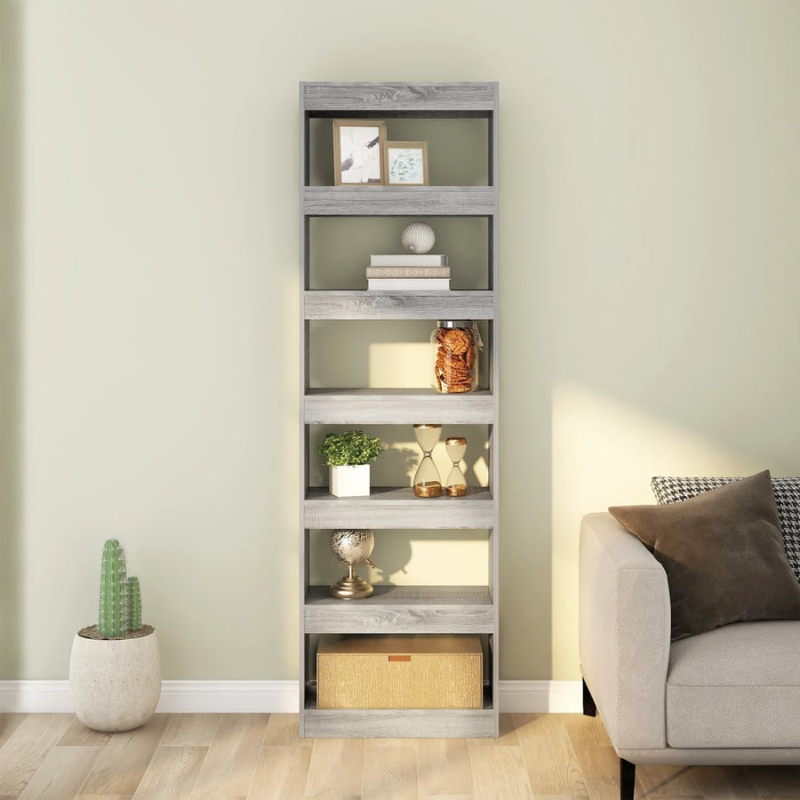 Boekenkast/Kamerscherm 60X30X98 Cm Eikenkleurig Grijs sonoma