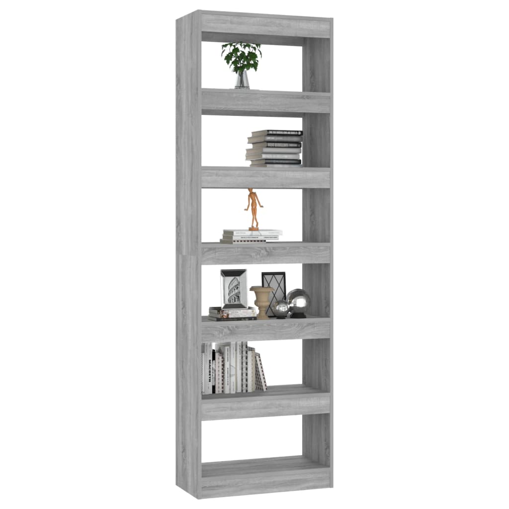 Boekenkast/Kamerscherm 60X30X98 Cm Eikenkleurig Grijs sonoma