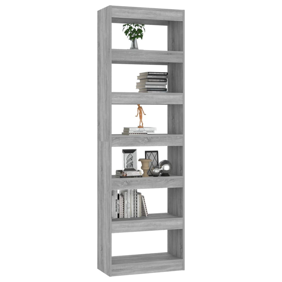 Boekenkast/Kamerscherm 60X30X98 Cm Eikenkleurig Grijs sonoma