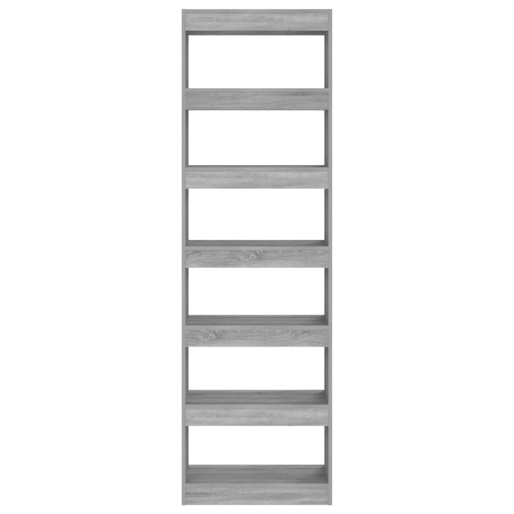Boekenkast/Kamerscherm 60X30X98 Cm Eikenkleurig Grijs sonoma