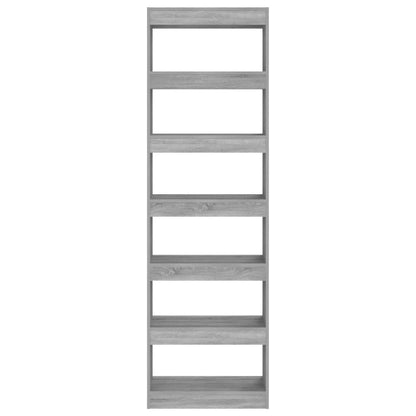 Boekenkast/Kamerscherm 60X30X98 Cm Eikenkleurig Grijs sonoma