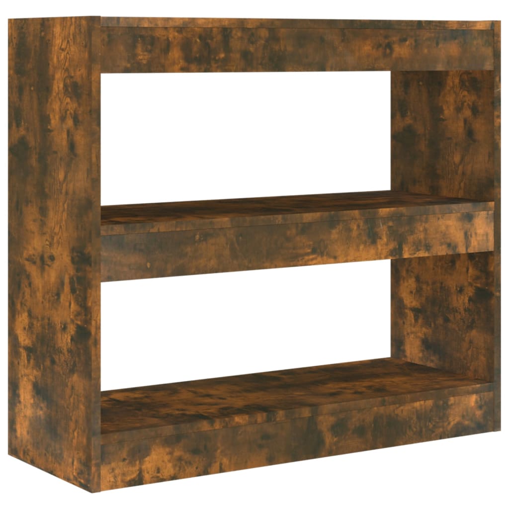 Boekenkast/Kamerscherm 80X30X72 Cm Kleurig Gerookt eiken