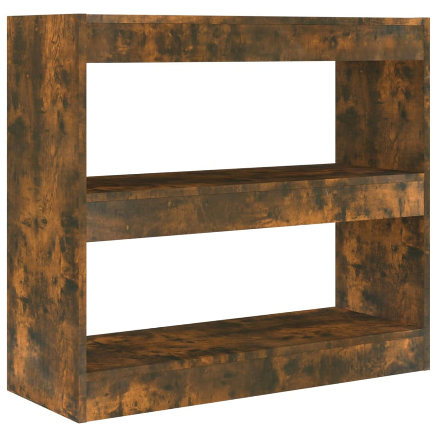 Boekenkast/Kamerscherm 80X30X72 Cm Kleurig Gerookt eiken