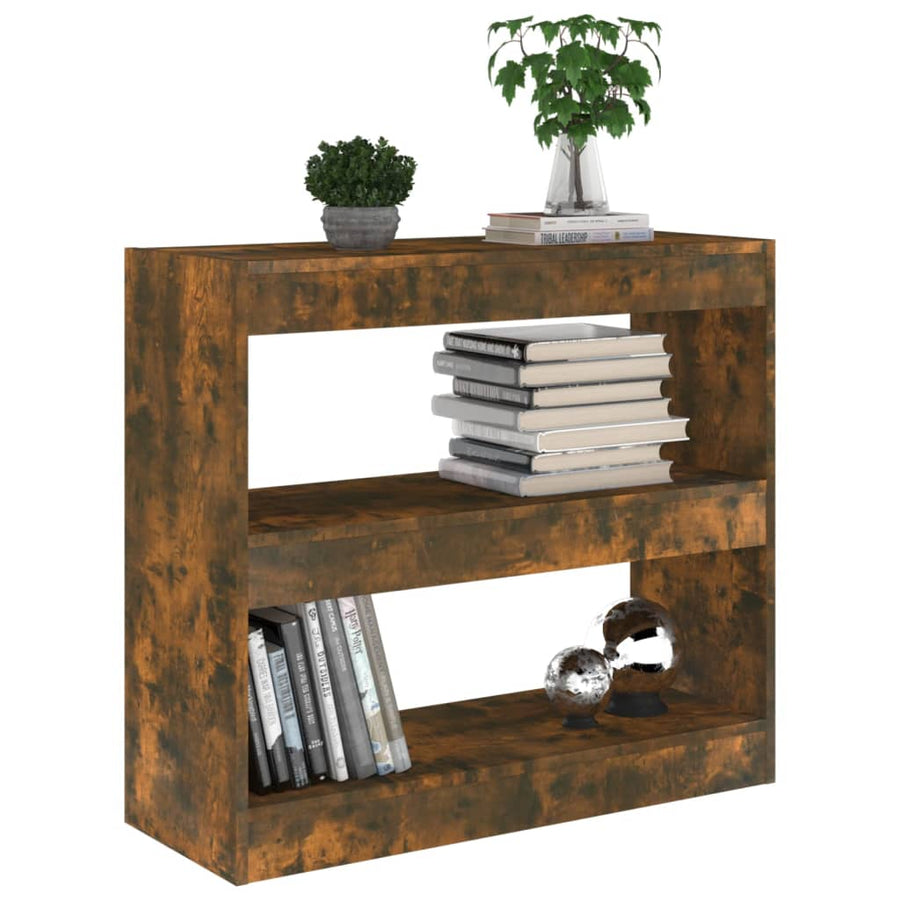 Boekenkast/Kamerscherm 80X30X72 Cm Kleurig Gerookt eiken