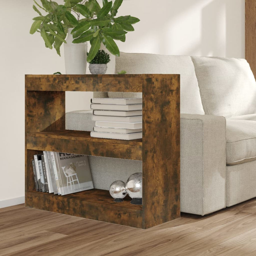 Boekenkast/Kamerscherm 80X30X72 Cm Kleurig Gerookt eiken